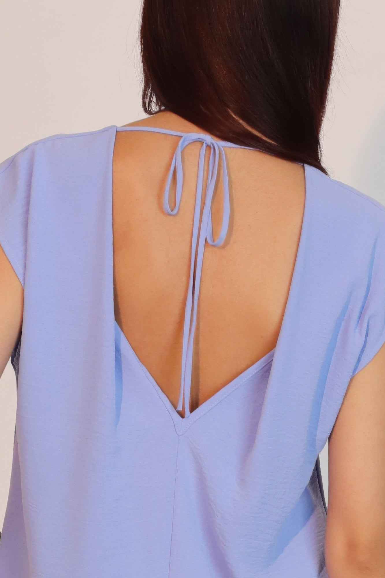 Matte Crepe Low Back Loose Top
