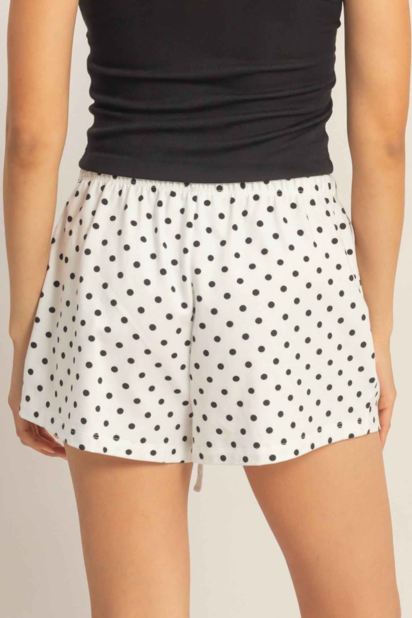 Polka Dot Drawstring Shorts