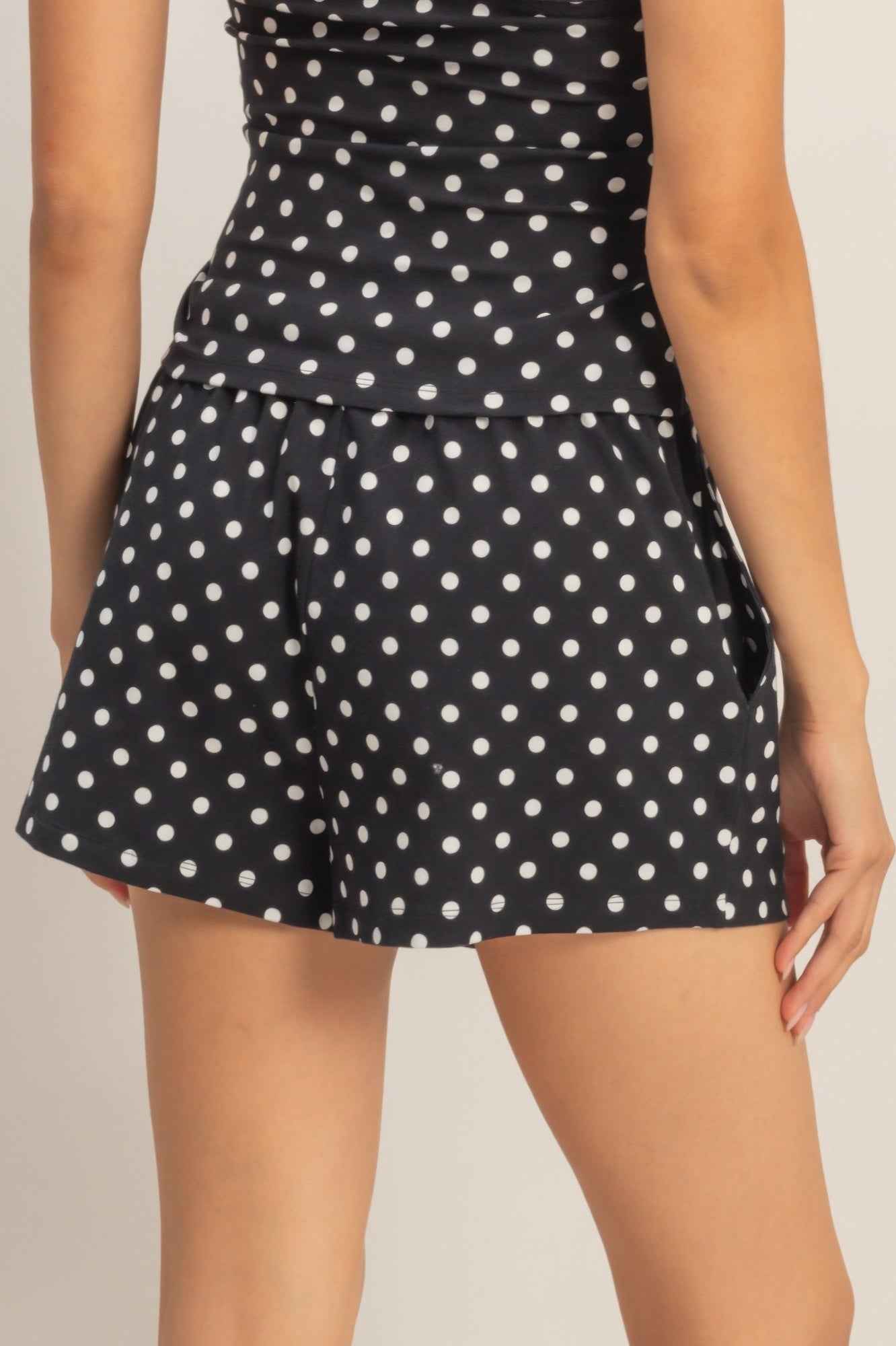 Polka Dot Drawstring Shorts