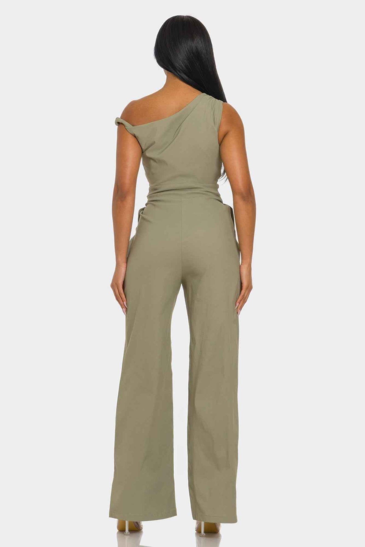 Chic Poise One-shoulder Jumpsuit