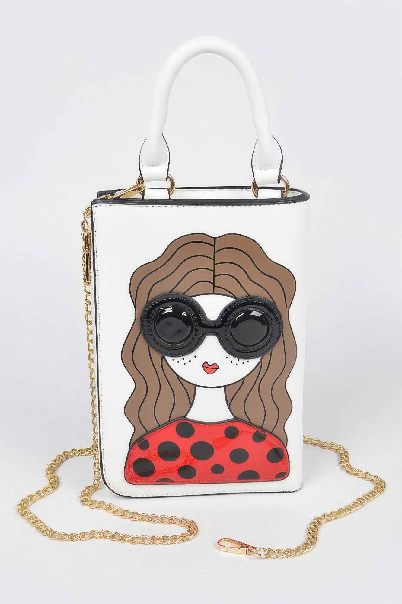 Character Printed Cross Chain Body Strap Bag