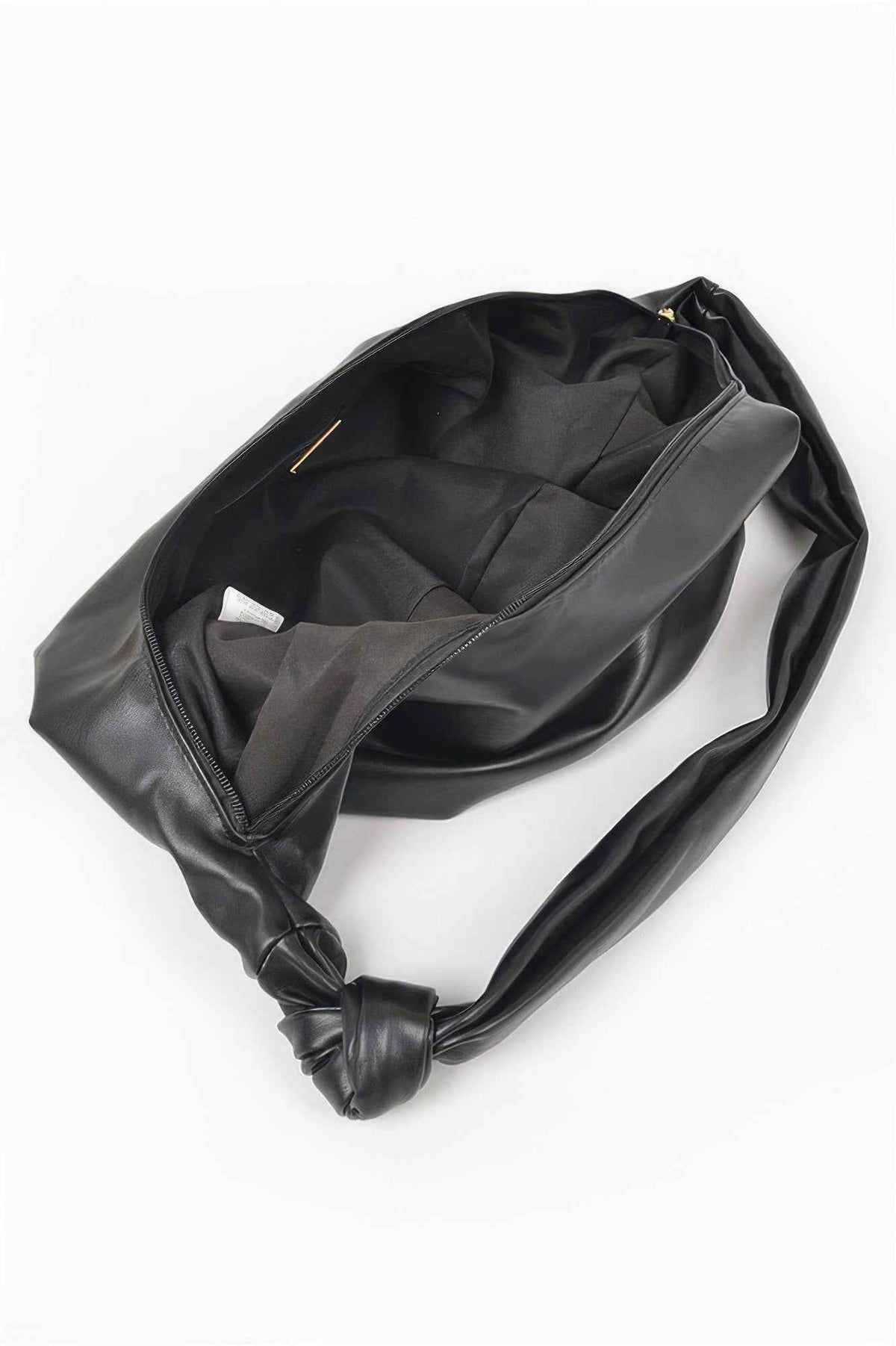 Faux Leather Hobo Bag