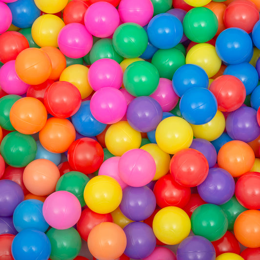 Ball Pit Balls 500 Count for Kids, Colorful Phthalate Free BPA Free Baby Toddler Play Balls for Kids Toddlers - Safe, Crushproof, Lightweight, Durable Spheres-Rainbow