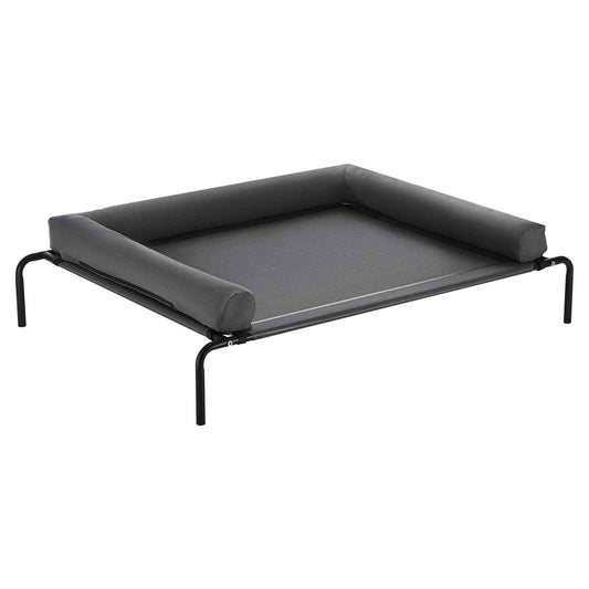 Elevated Dog Bed for Large Dog Portable Raised Dog Cot with Pillow XL Gray