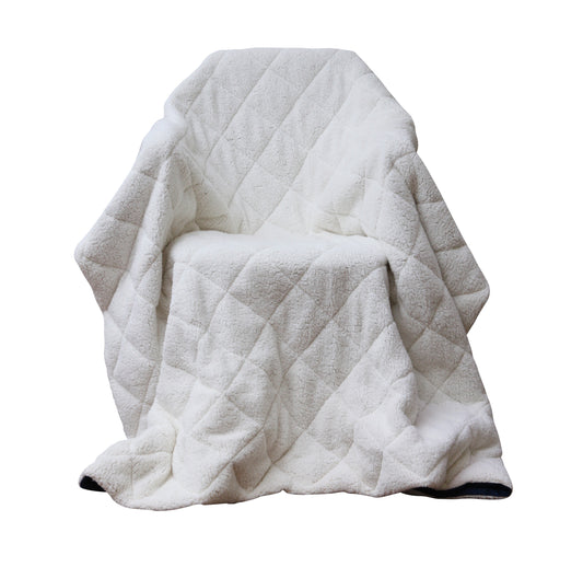 Modern Style Reversible Throw Blanket, Polyester Fabric, 60' L x 80' W, Suitable for Sofa, Bedroom, Office and Outdoor
