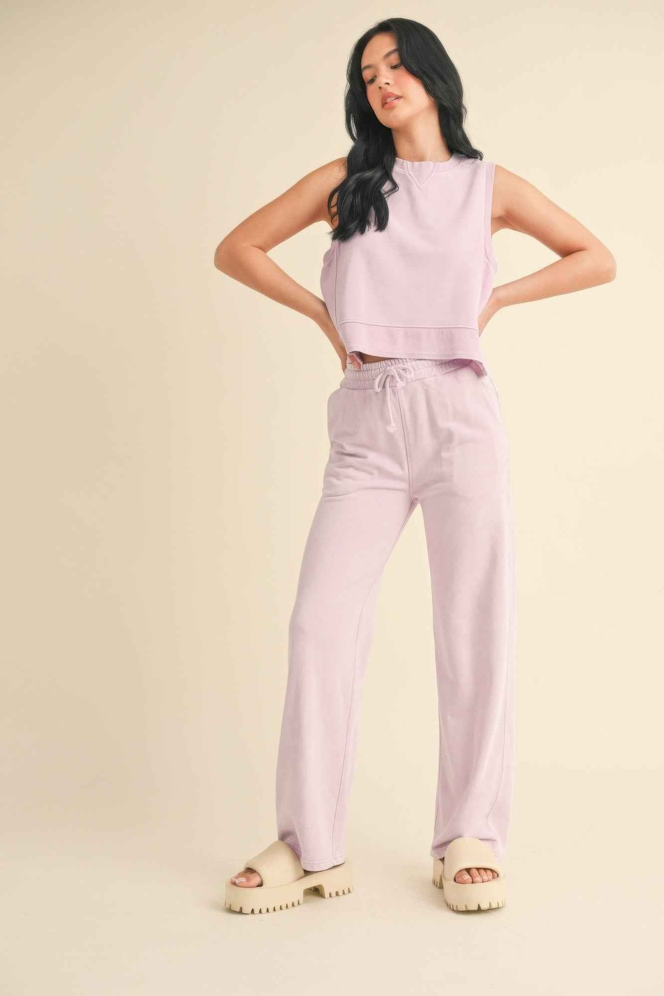 Mineral Wash Sleeveless Top