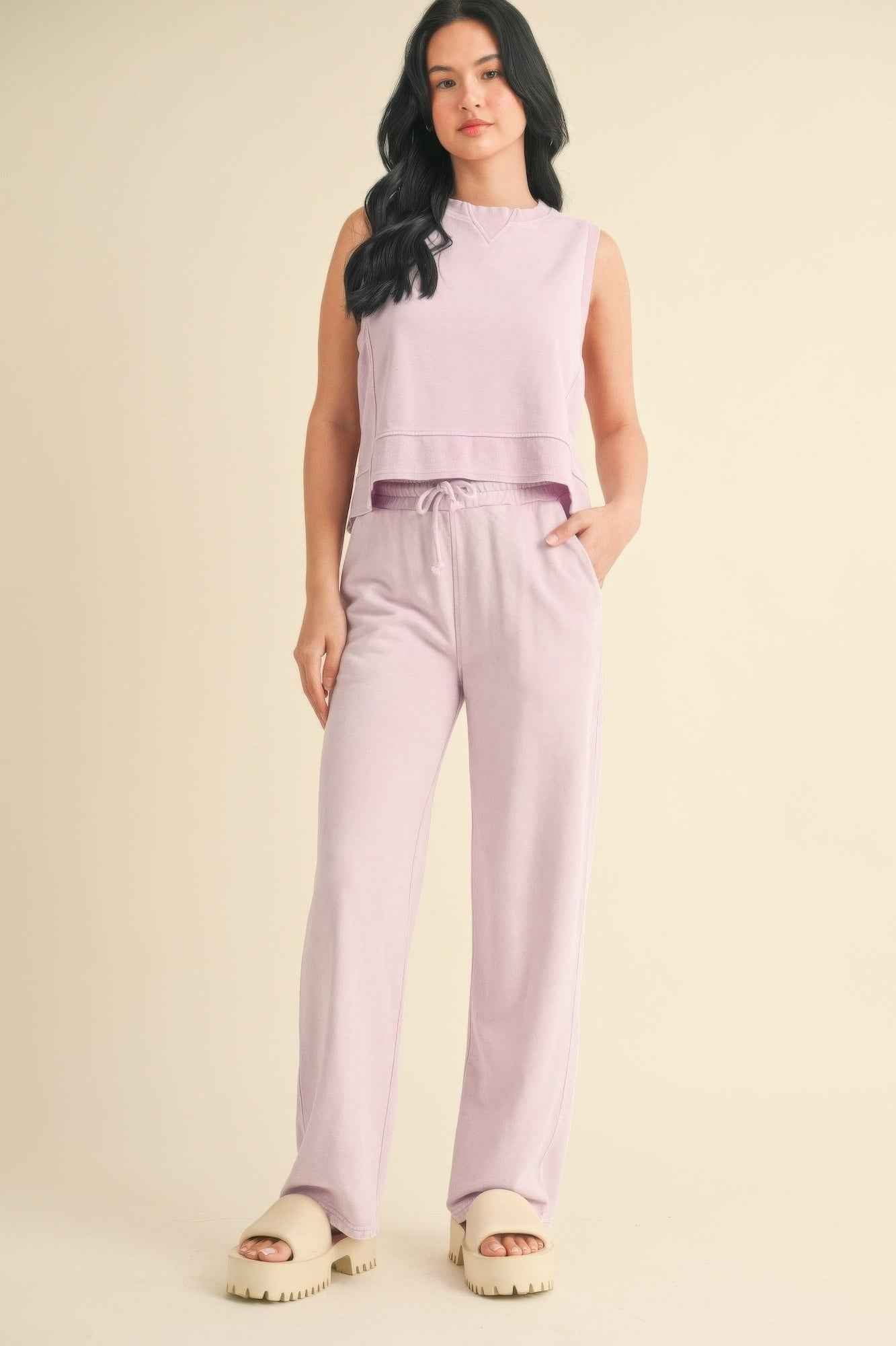 Mineral Wash Sleeveless Top