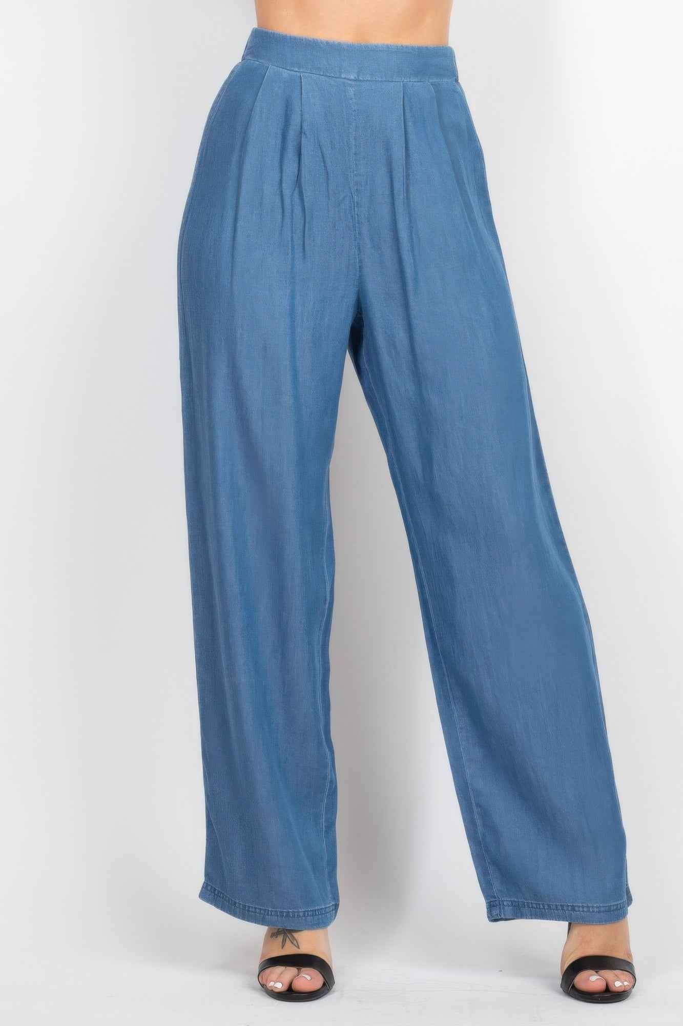 Tube Tied Top & Wide Pants Set