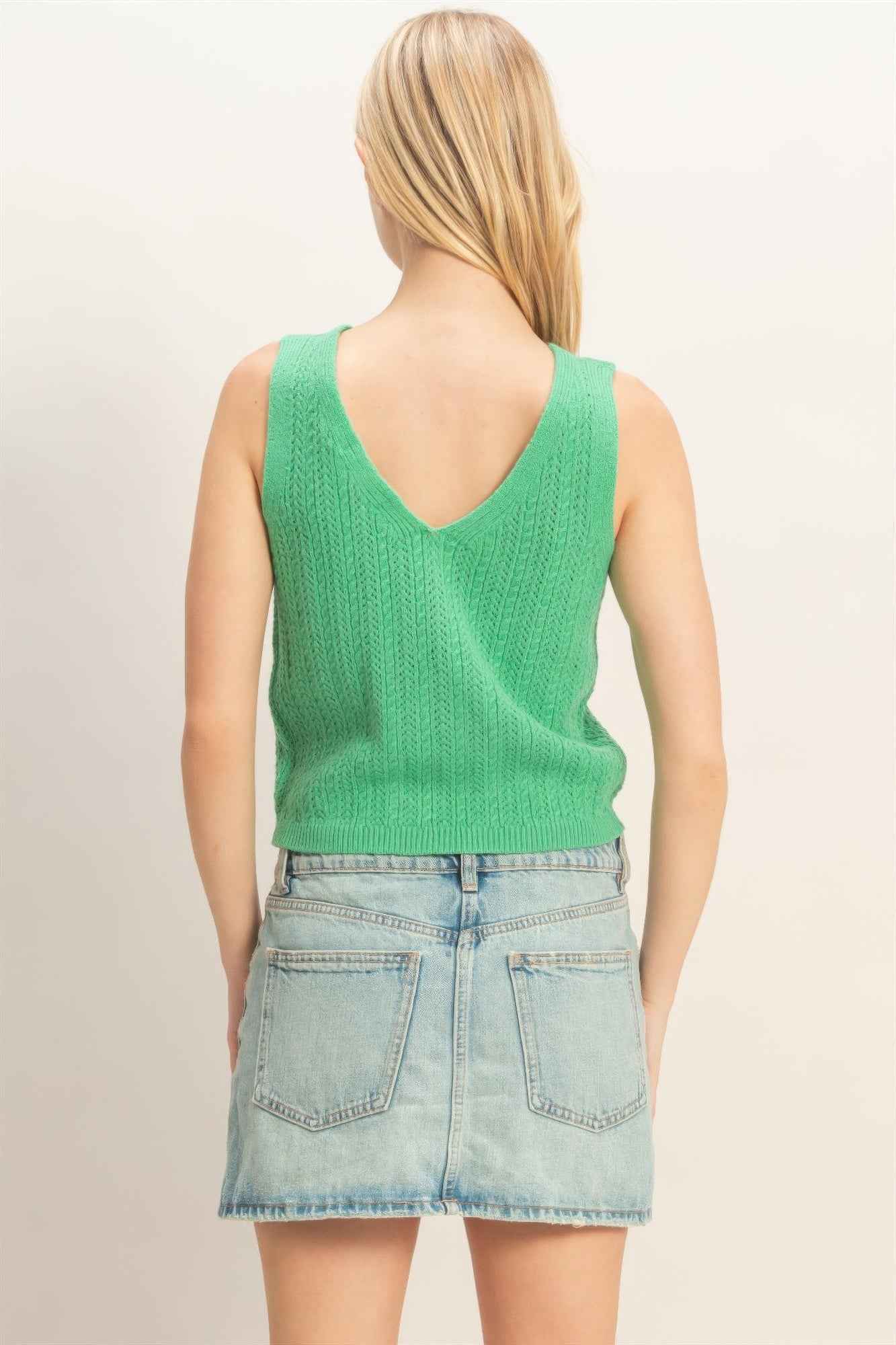 V-neck Knit Tank Top