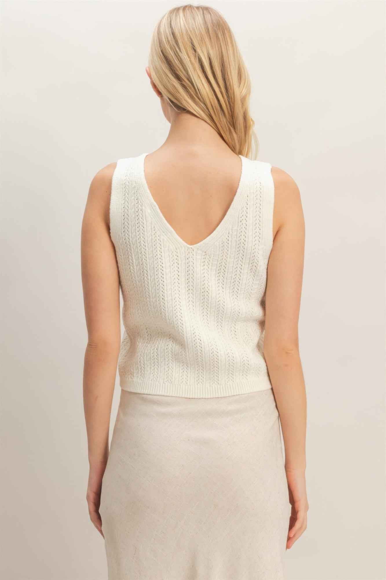 V-neck Knit Tank Top