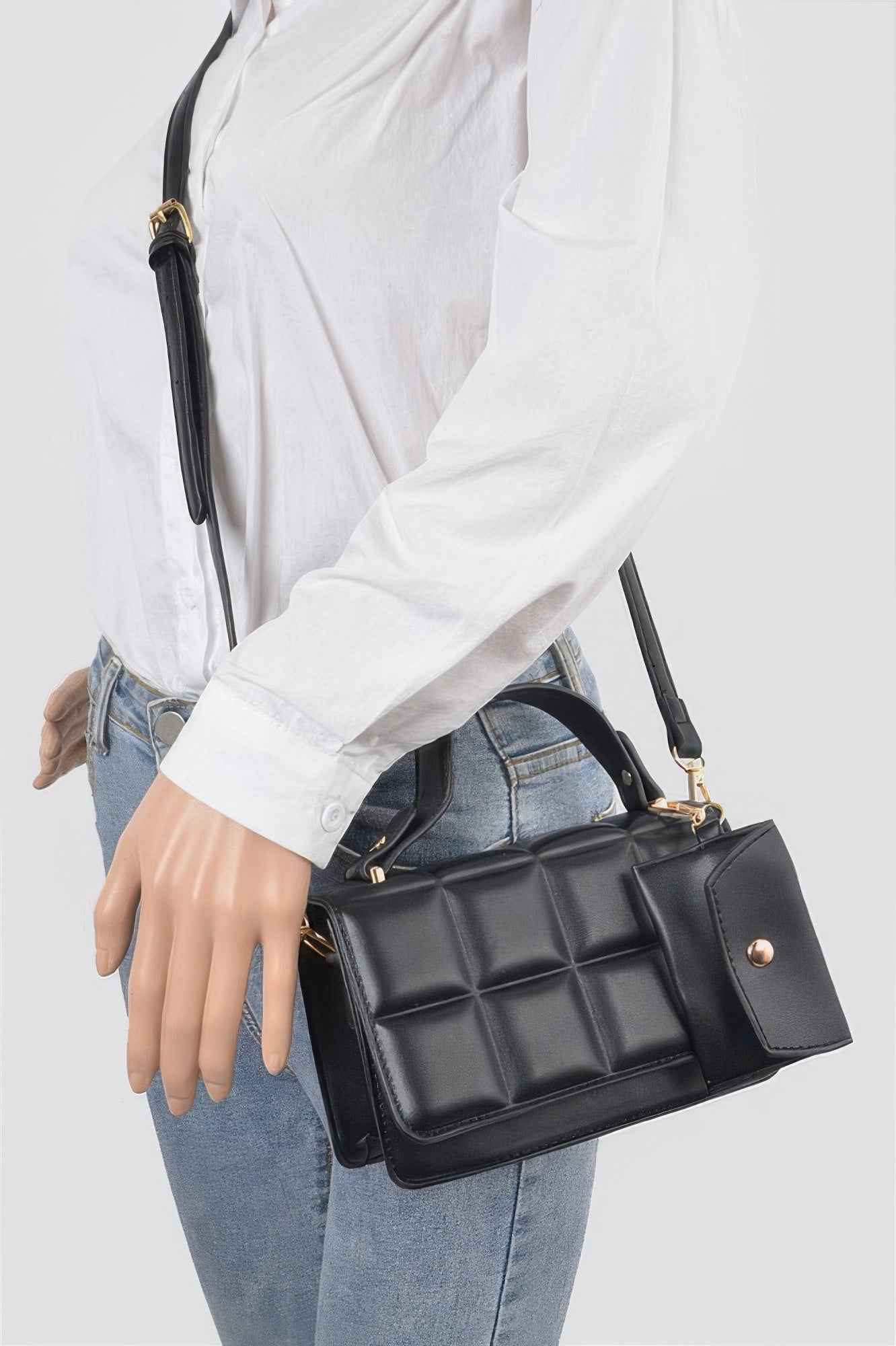 Quilted Top Handle Bag
