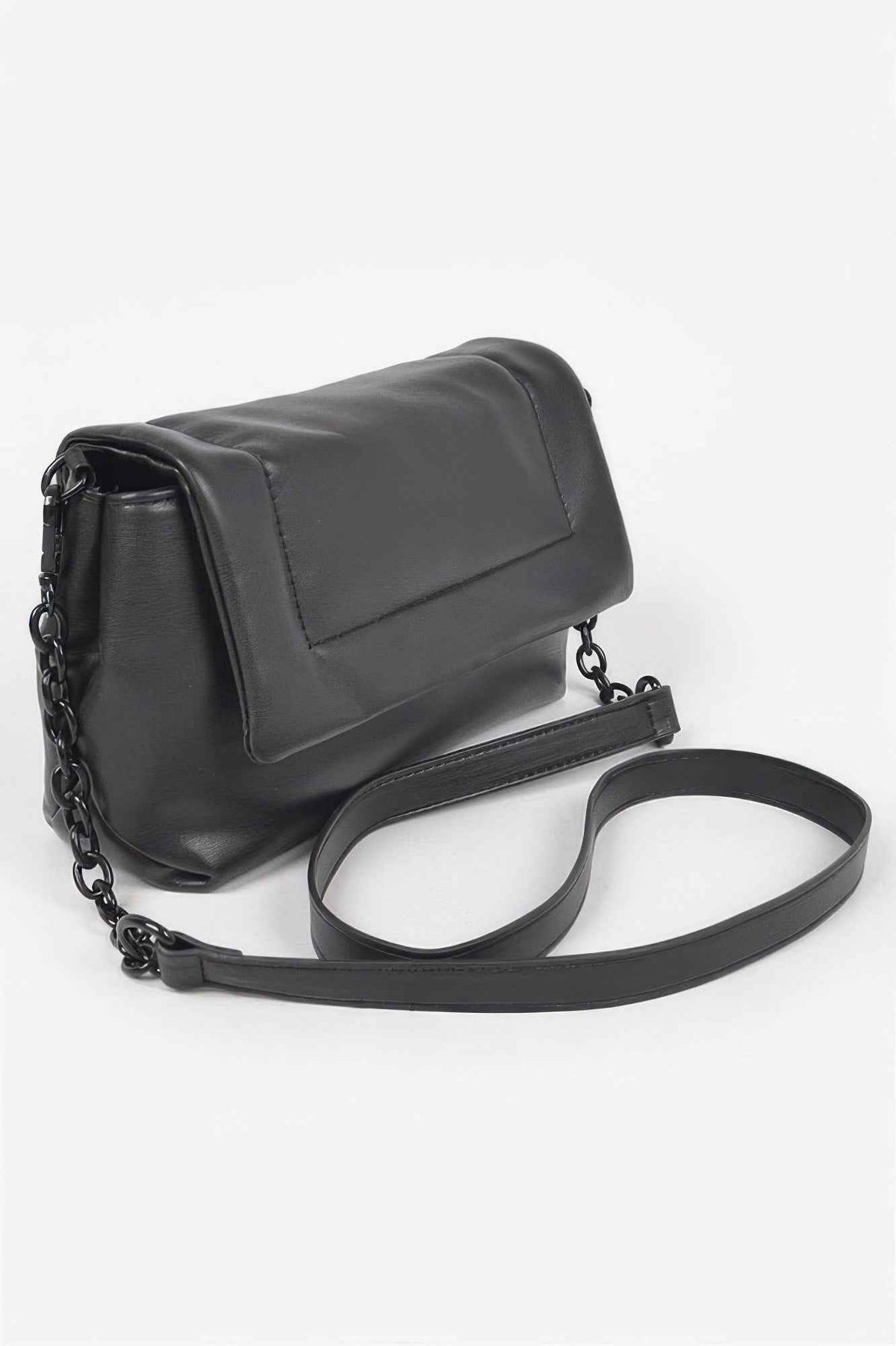Faux Leather Shoulder Bag