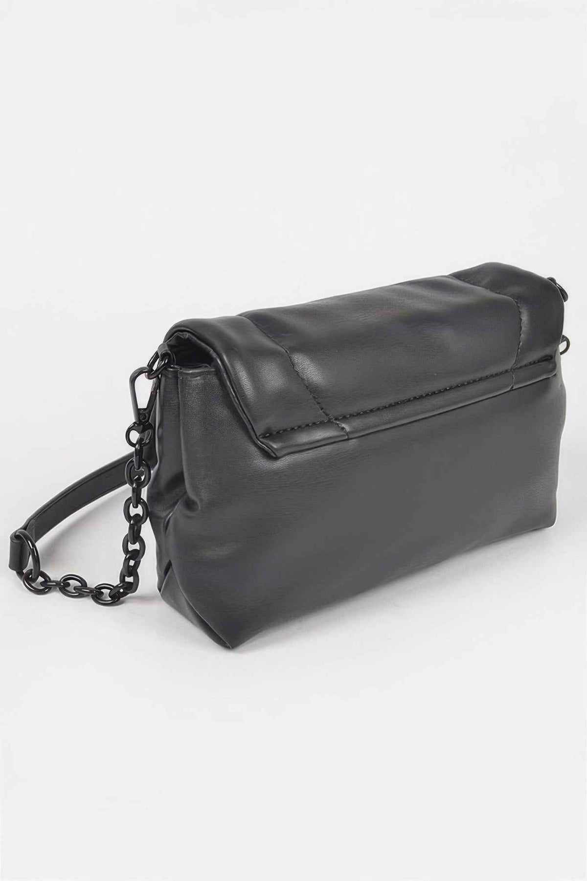 Faux Leather Shoulder Bag