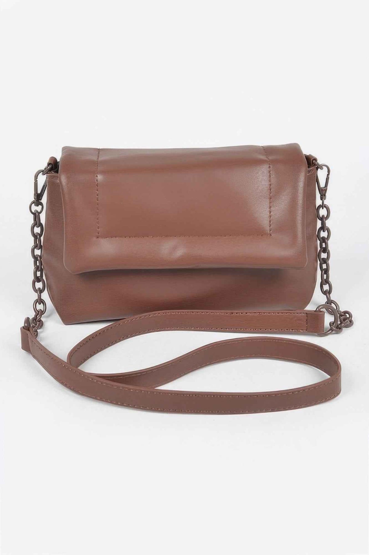 Faux Leather Shoulder Bag