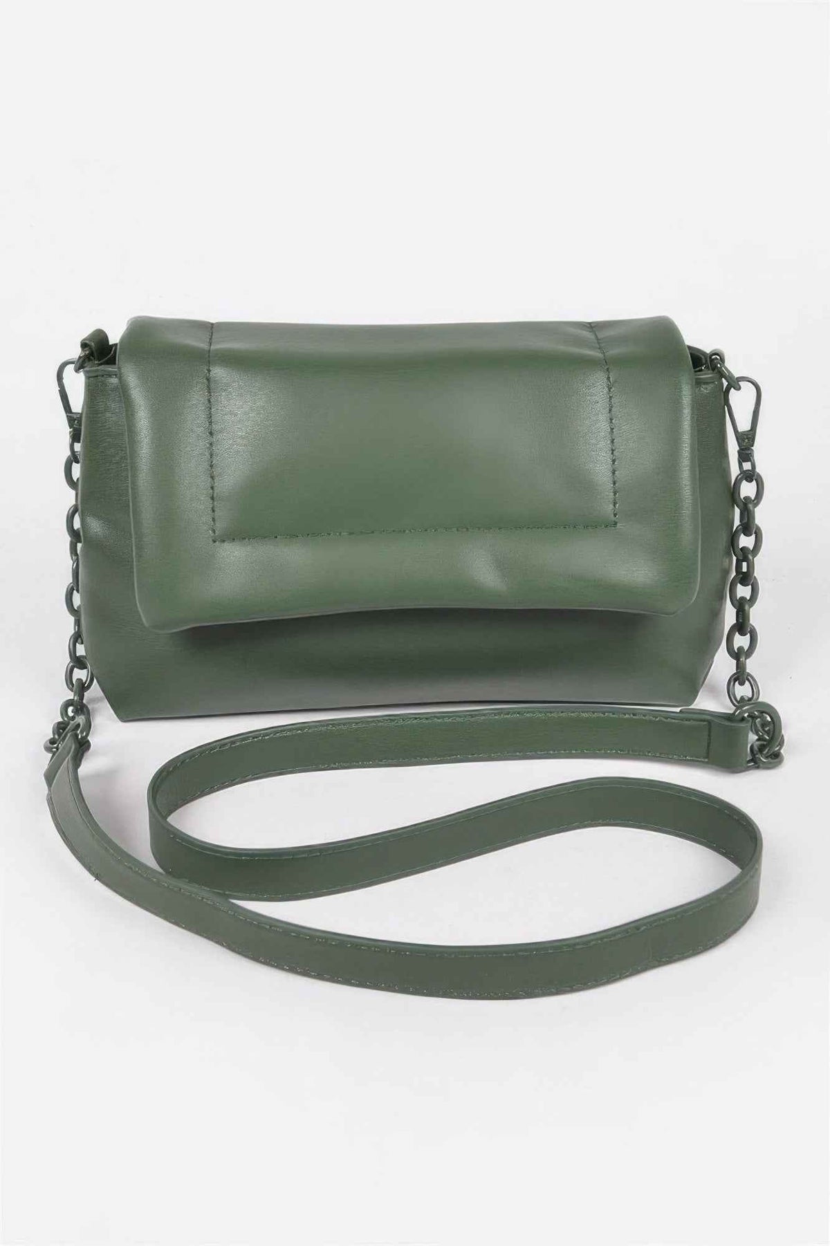 Faux Leather Shoulder Bag