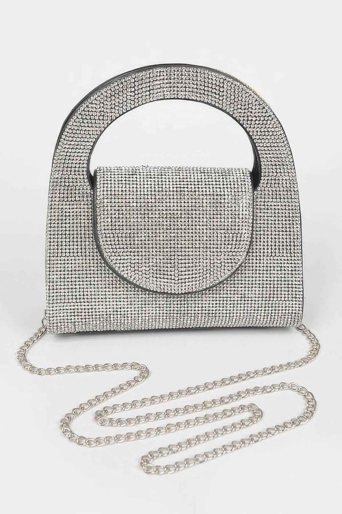 Rhinestone Top Handle Bag