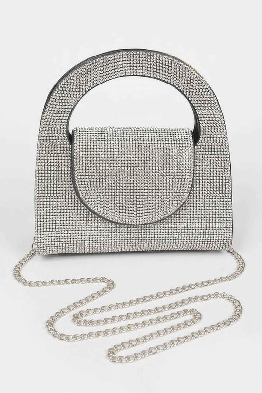 Rhinestone Top Handle Bag