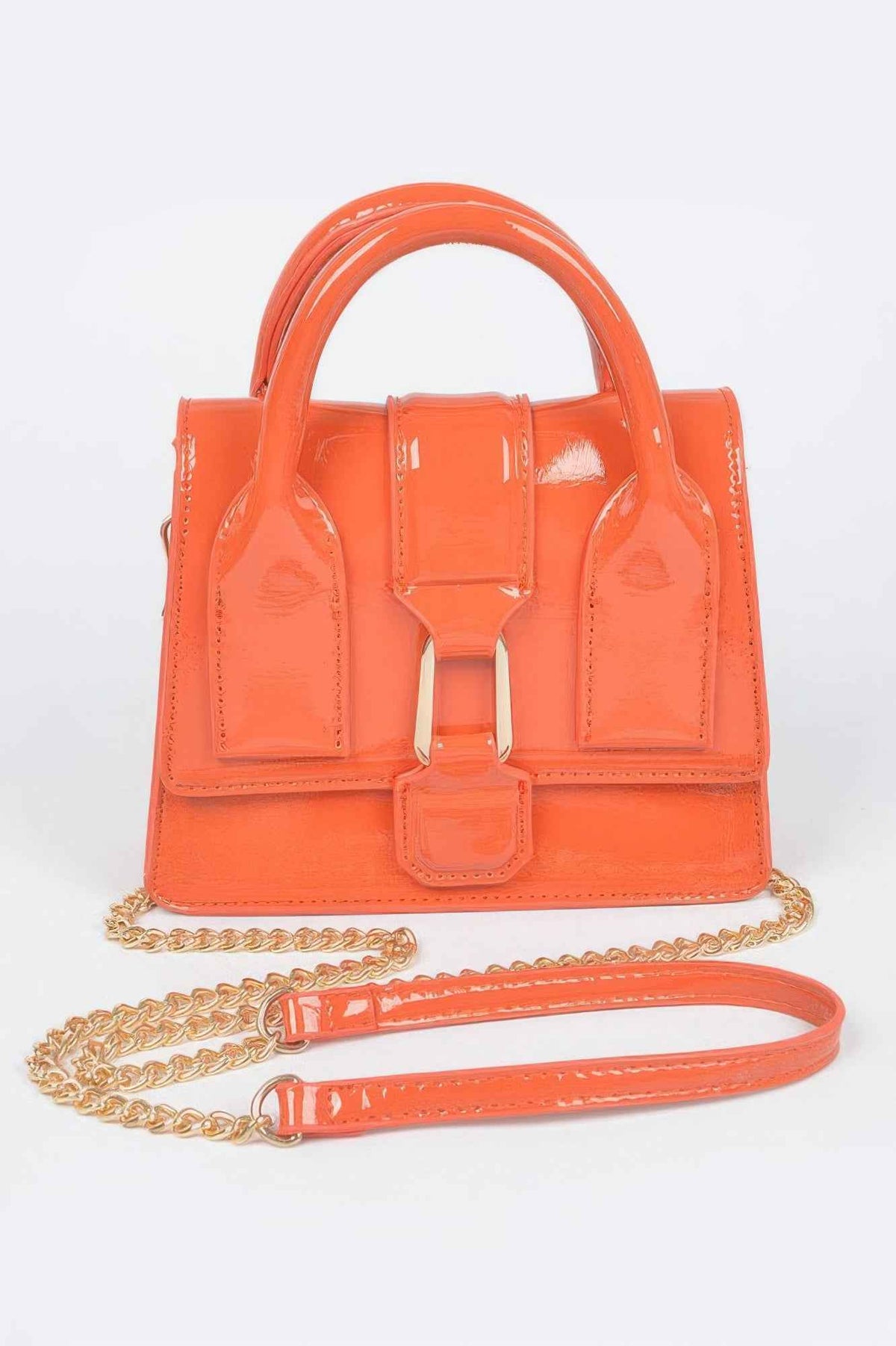 Enamel Top Handle Bag