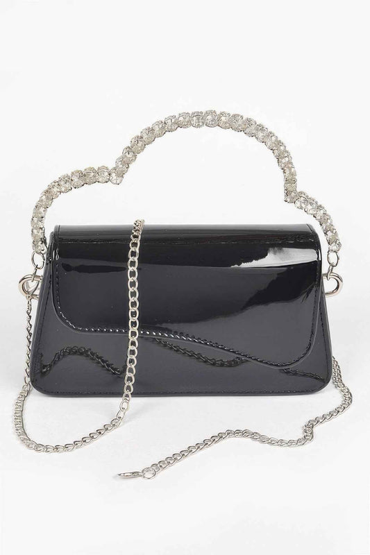 Glitter Rhinestone Handle Bag