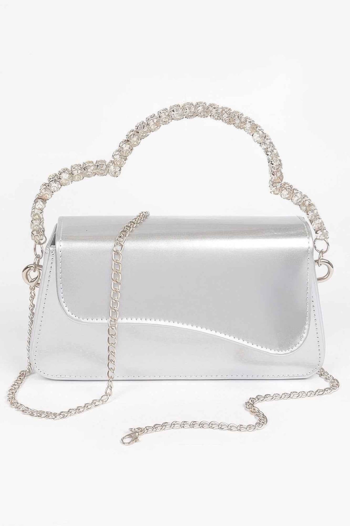 Glitter Rhinestone Handle Bag