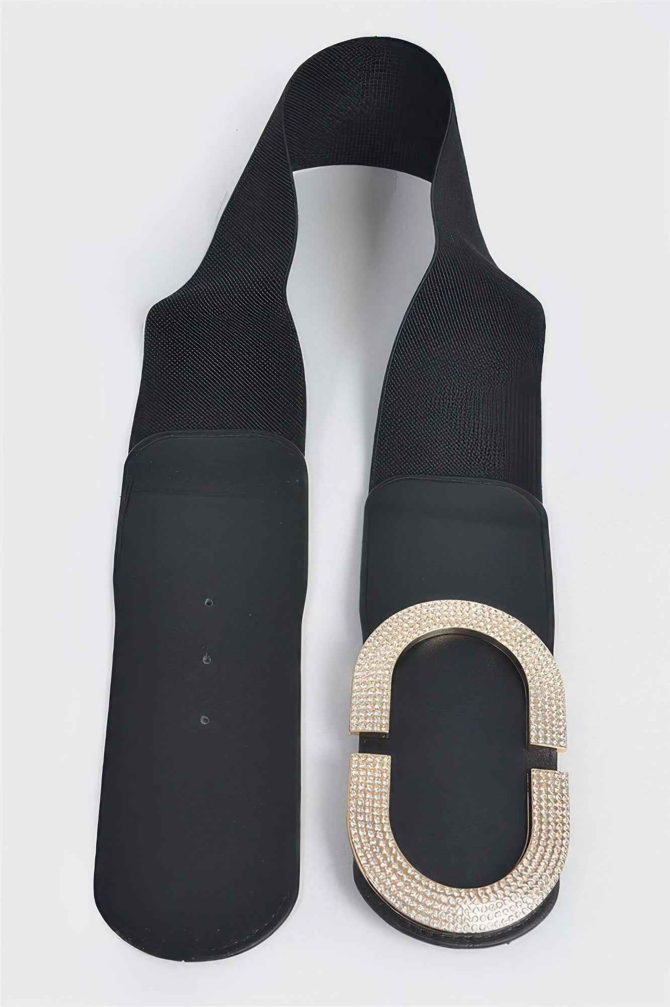 Rhinestone Buckle Stretch Belt