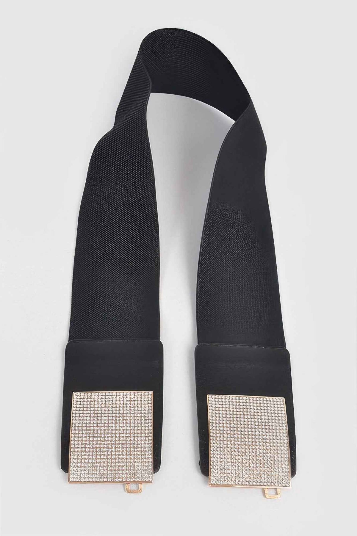 Rhinestone Metal Buckle Stretch Belt