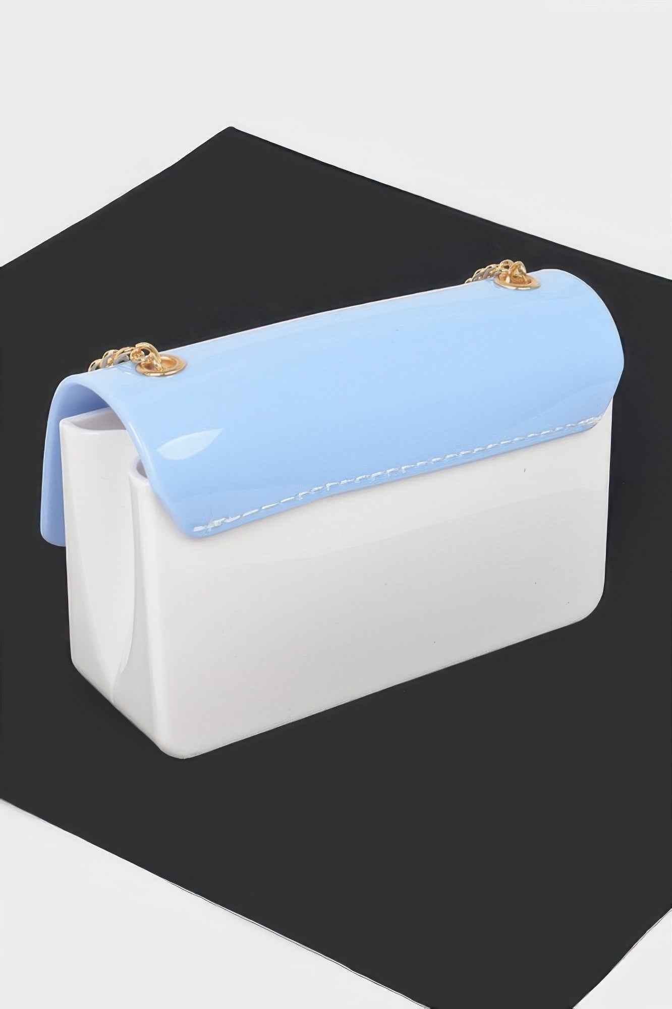 Two Toned Gold Metal Clutch