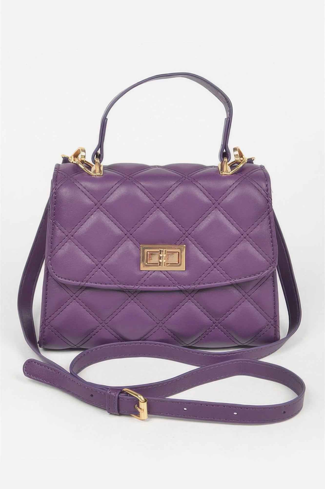 Quilted Top Handle Crossbody Bag