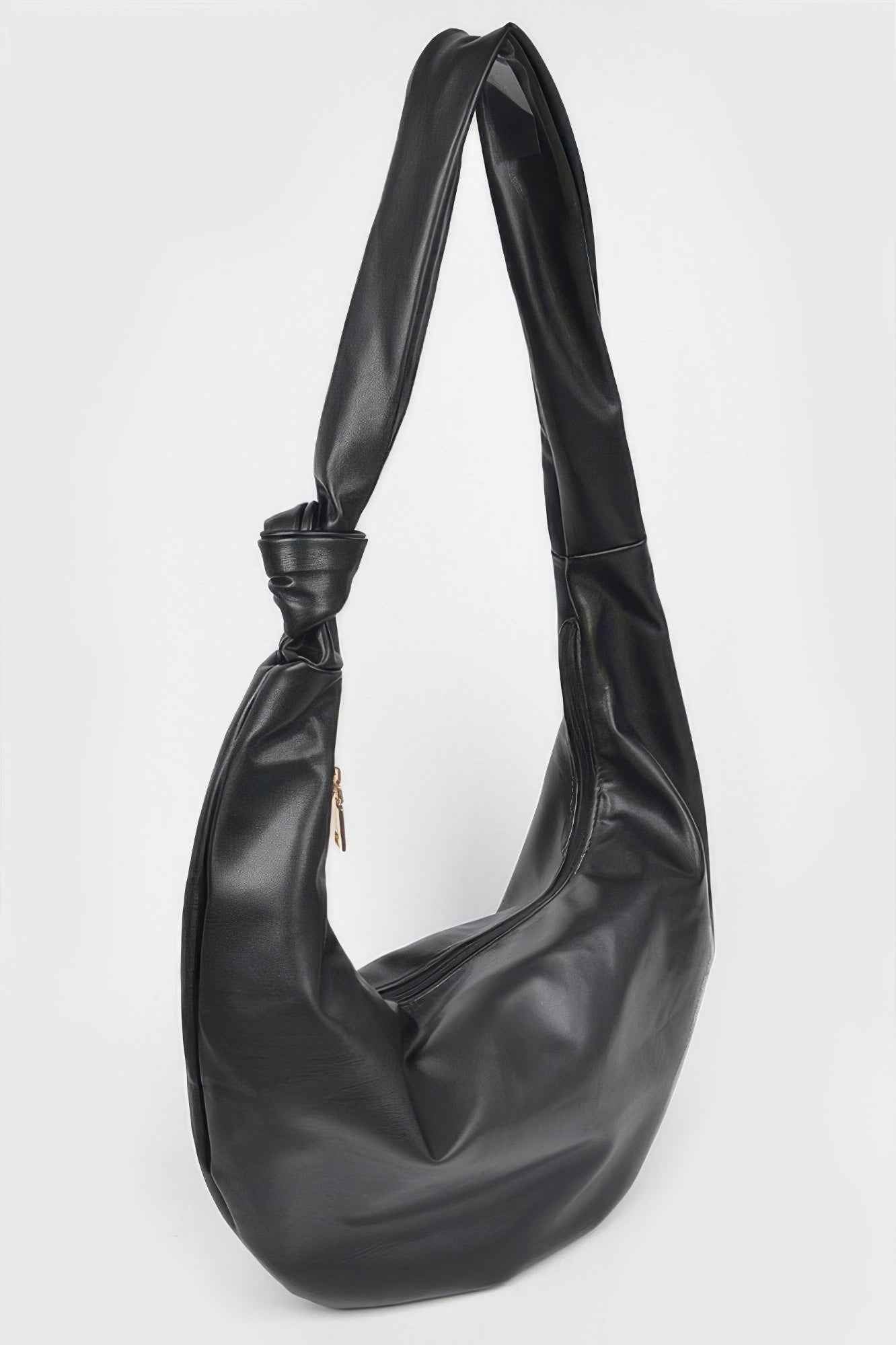 Faux Leather Hobo Bag