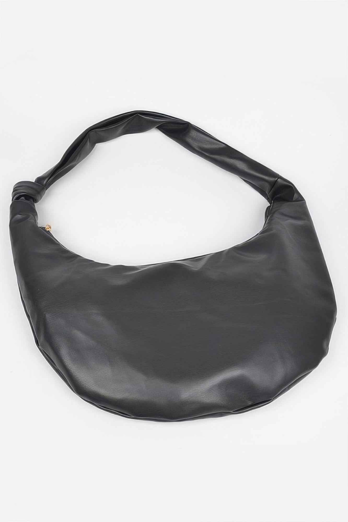 Faux Leather Hobo Bag