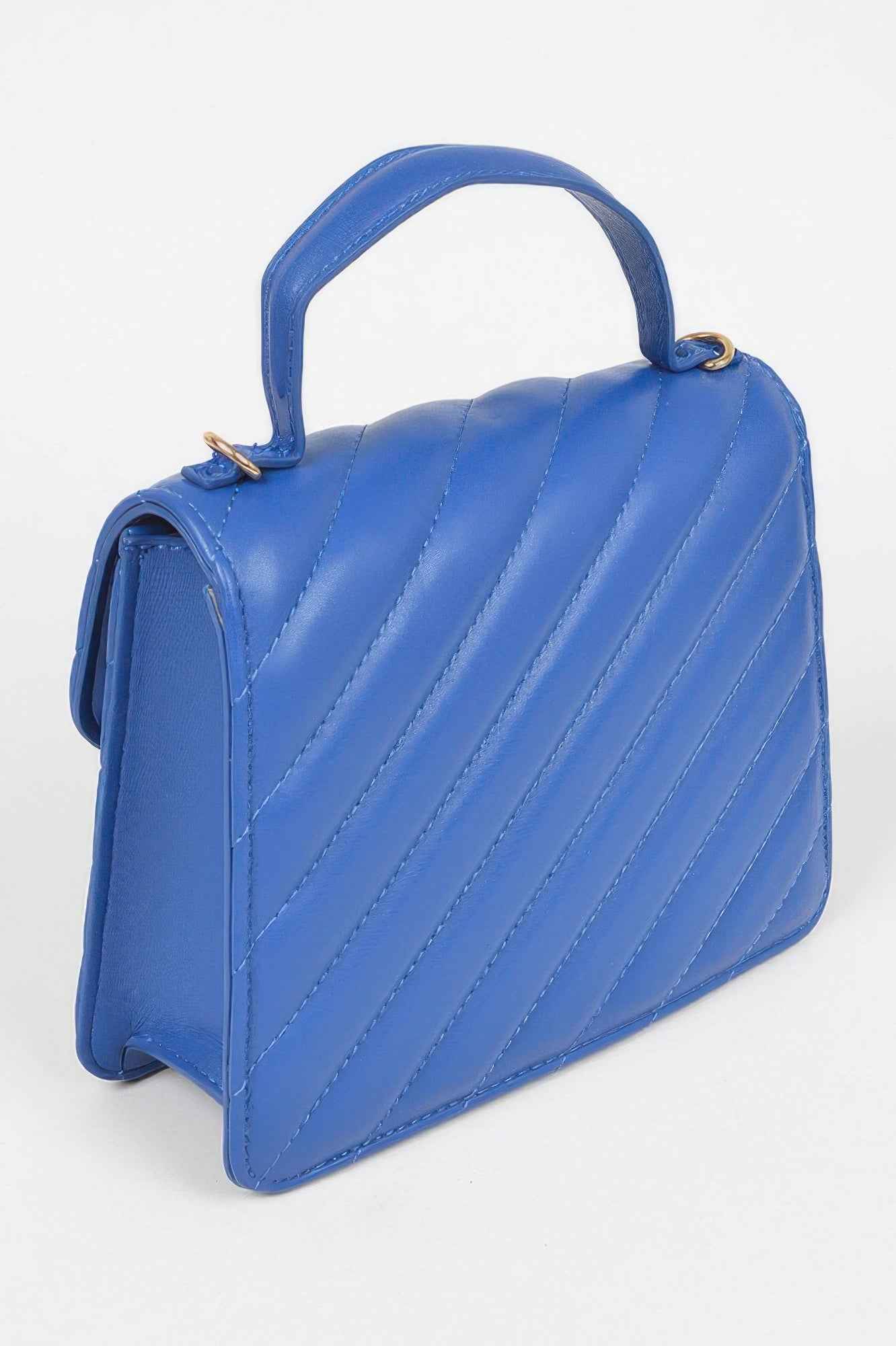 Quilted Top Handle Flap Bag