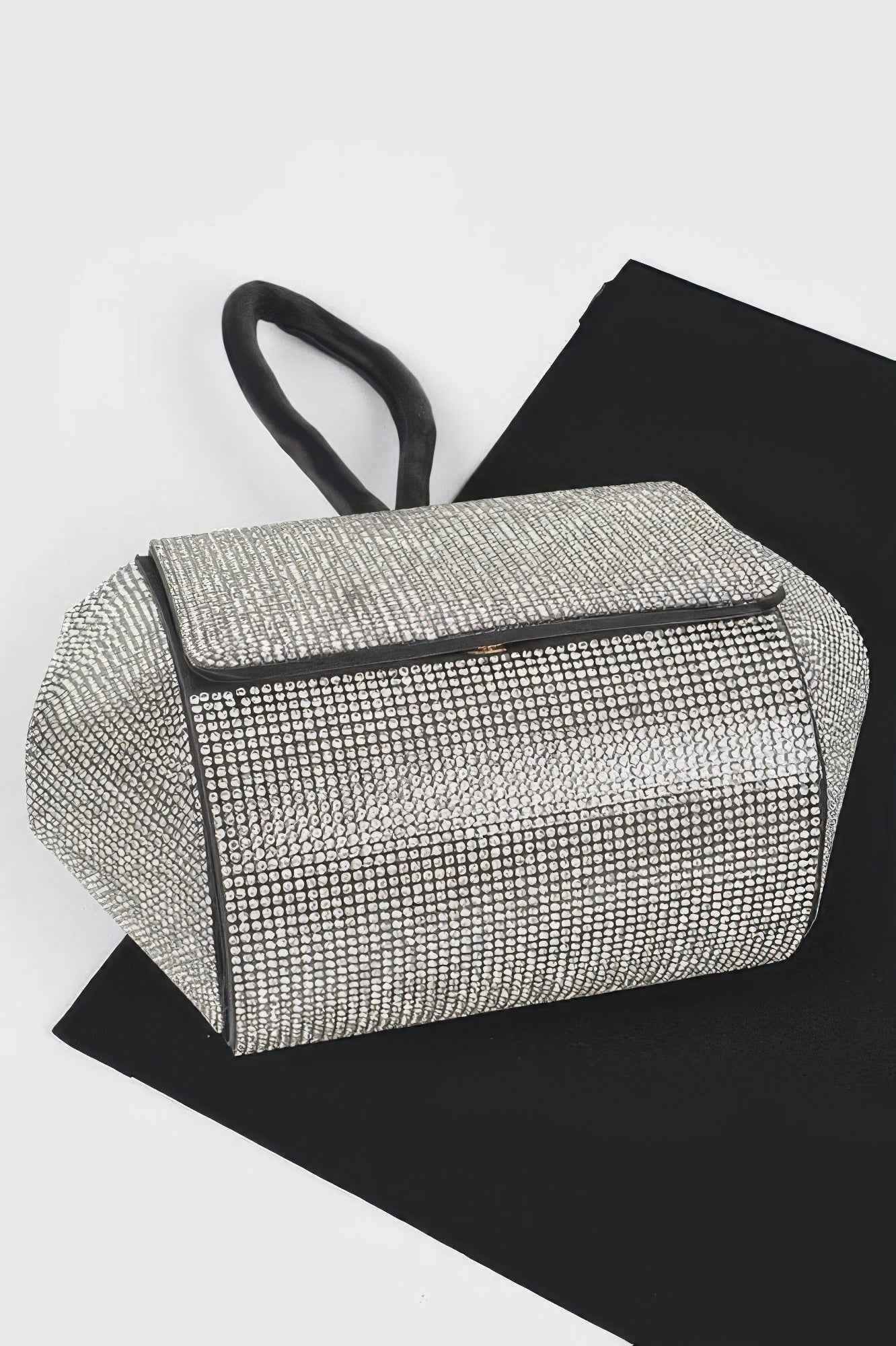 Rhinestone Wrist Band Flap Clutch