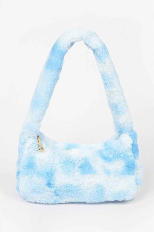 Tie Dye Fur Shoulder Bag