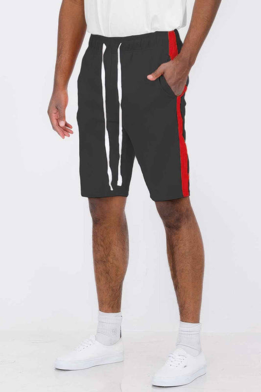 Single Stripe Slim Fit Track Shorts