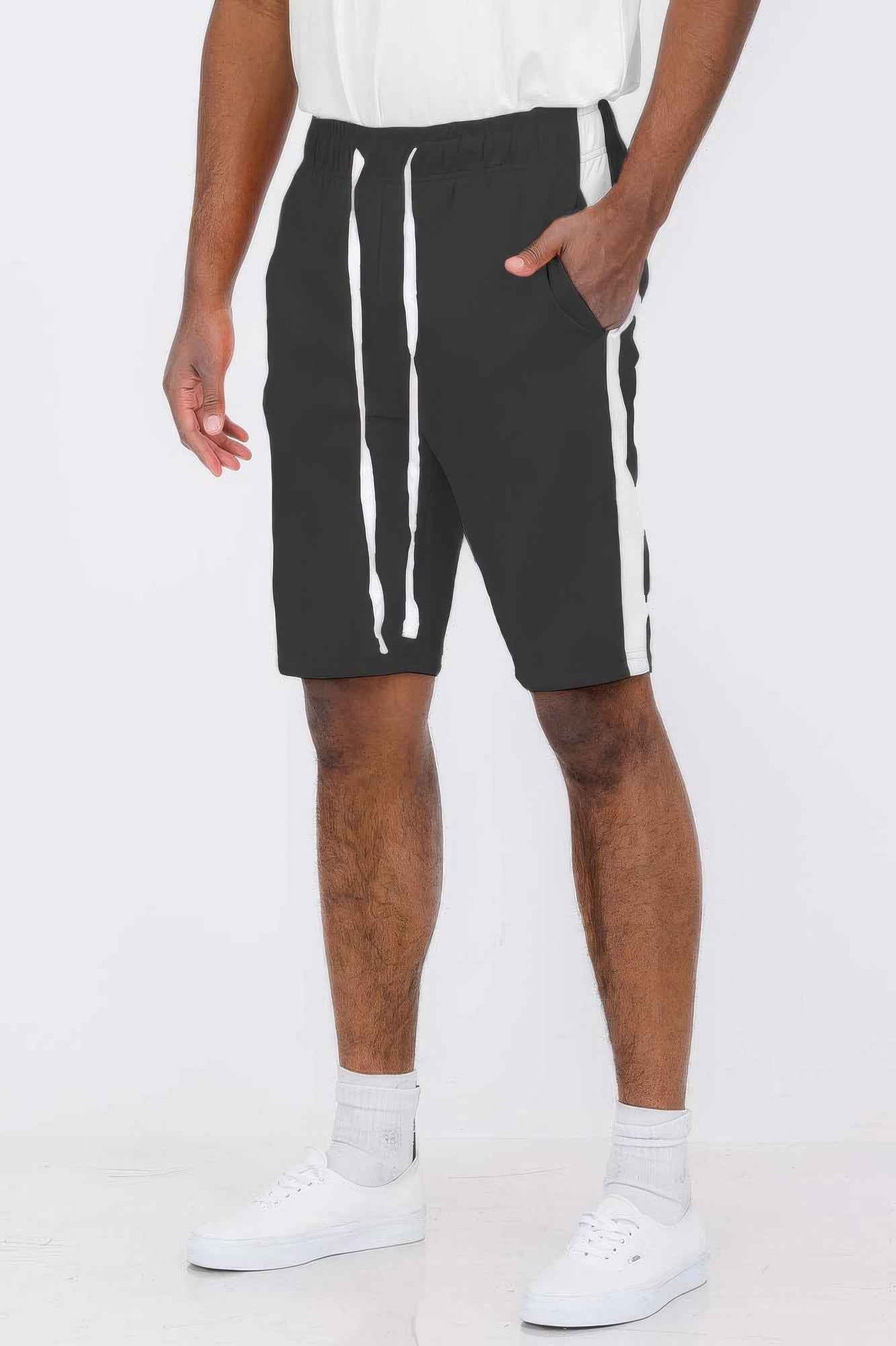 Single Stripe Slim Fit Track Shorts