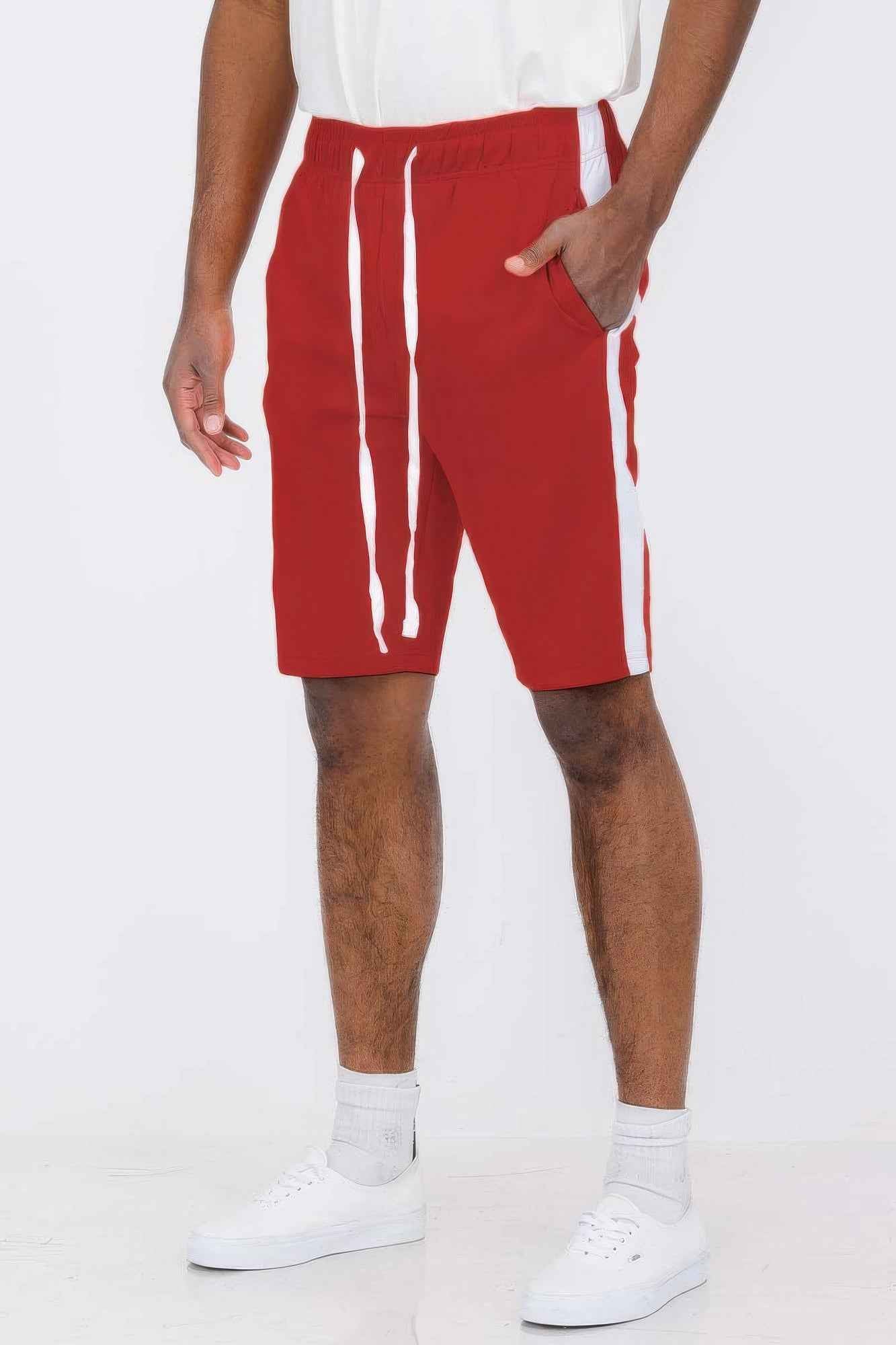 Single Stripe Slim Fit Track Shorts