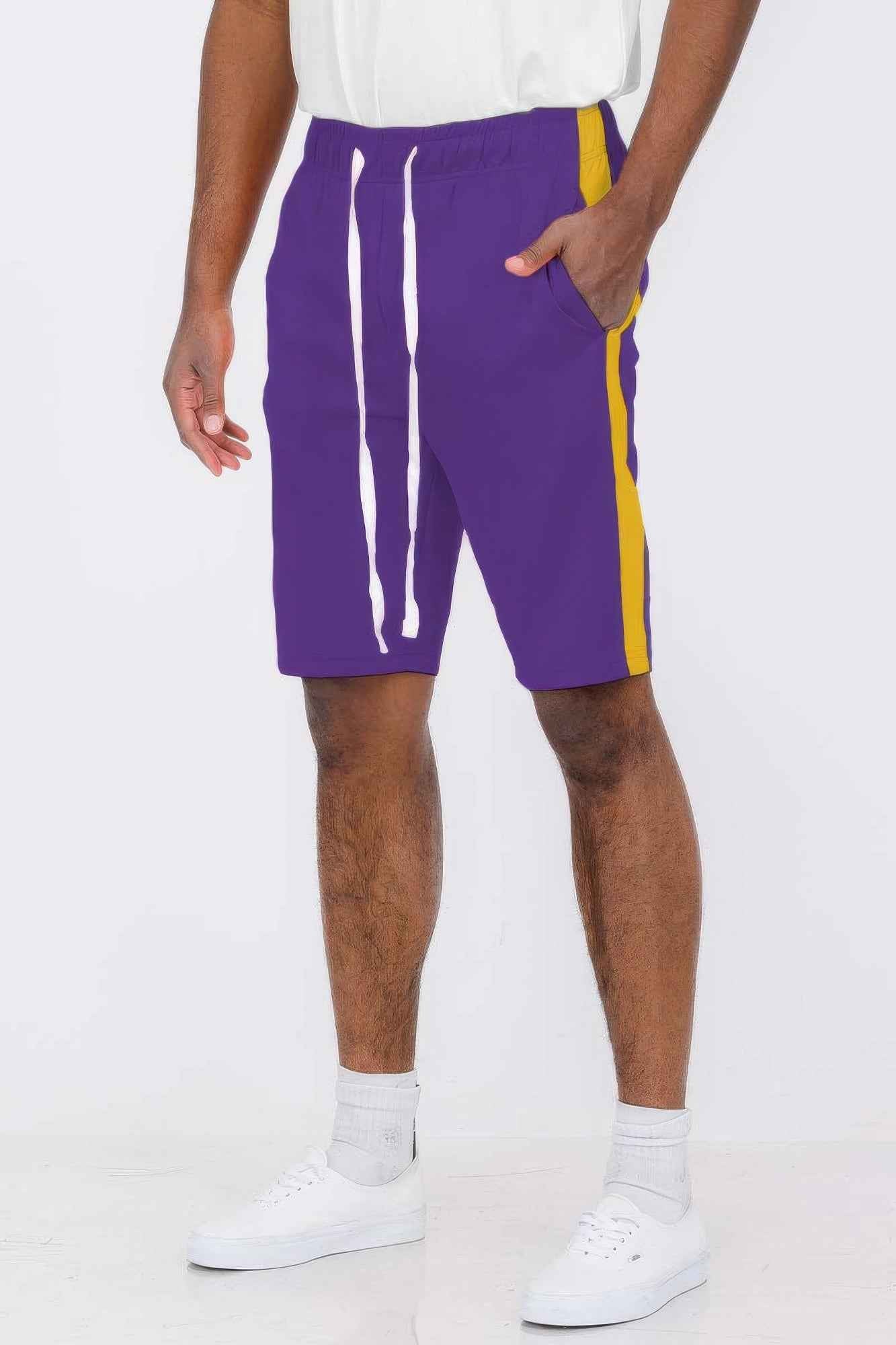 Single Stripe Slim Fit Track Shorts