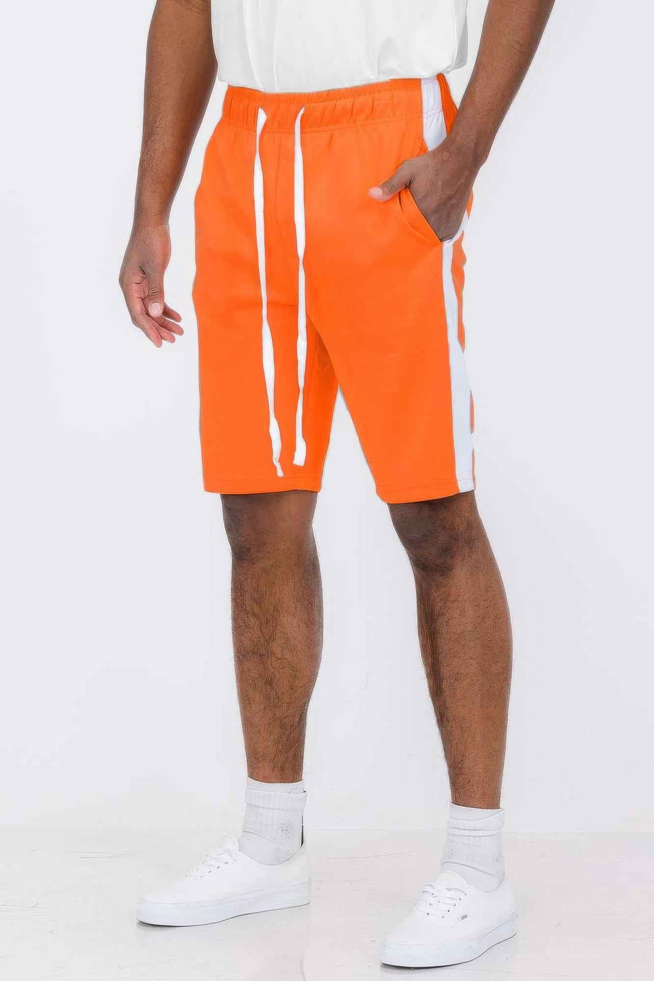 Single Stripe Slim Fit Track Shorts
