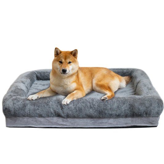 Dog Bed for Large Dogs - Memory Foam Pet Couch with Waterproof Cover & Non-Skid Bottom, Removable Cover