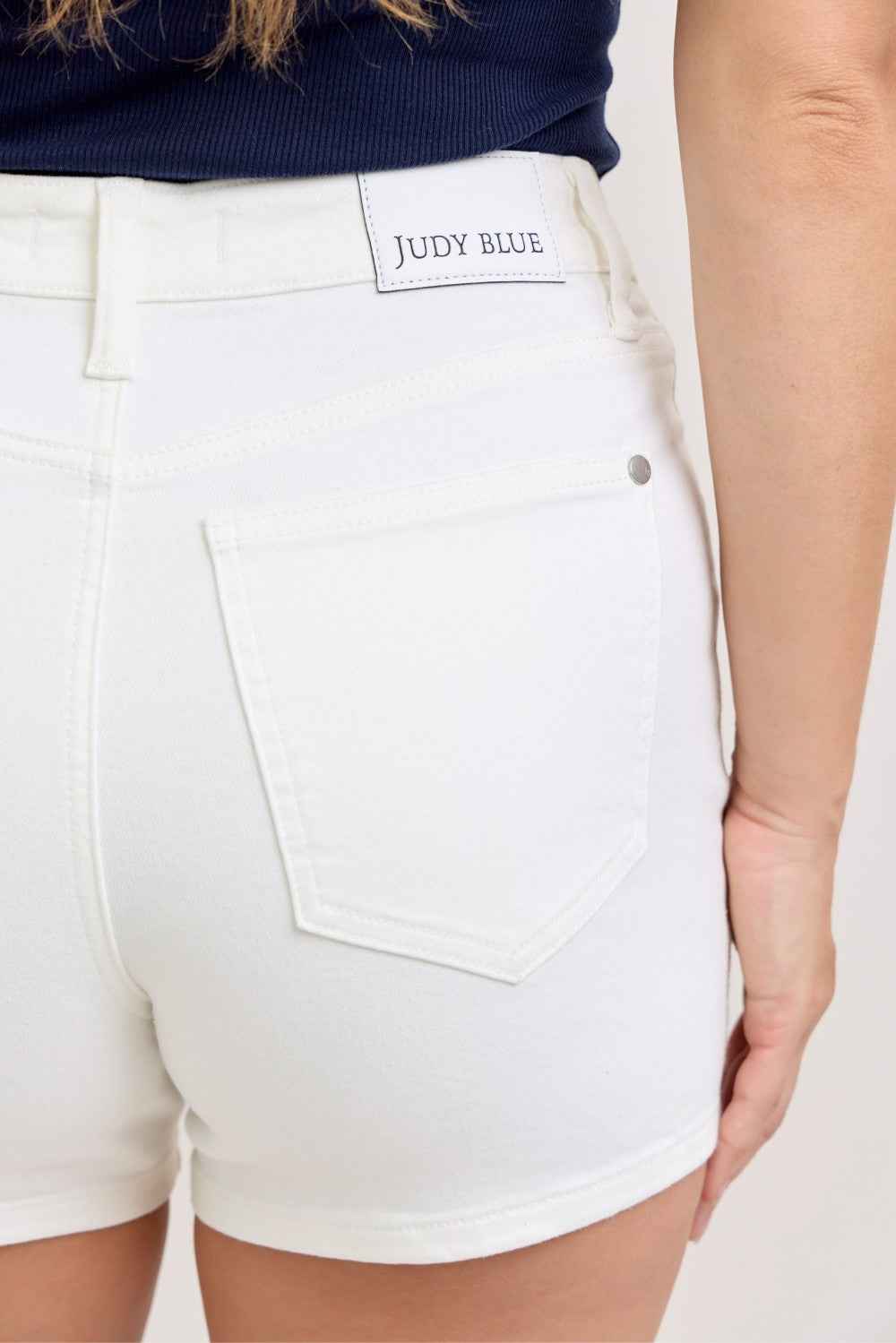 Judy Blue Full Size High-Waisted Slim Short Plus Size