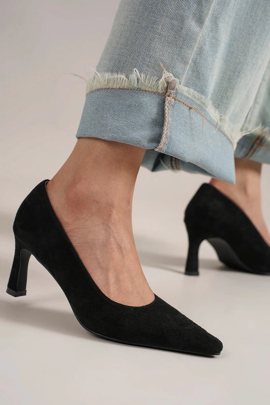 Beast Fashion Faux Suede Point Toe Pumps