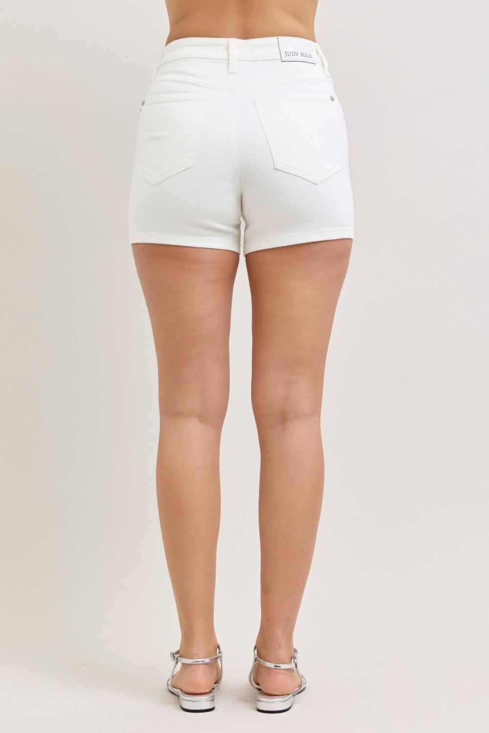 Judy Blue Full Size High-Waisted Slim Short Plus Size