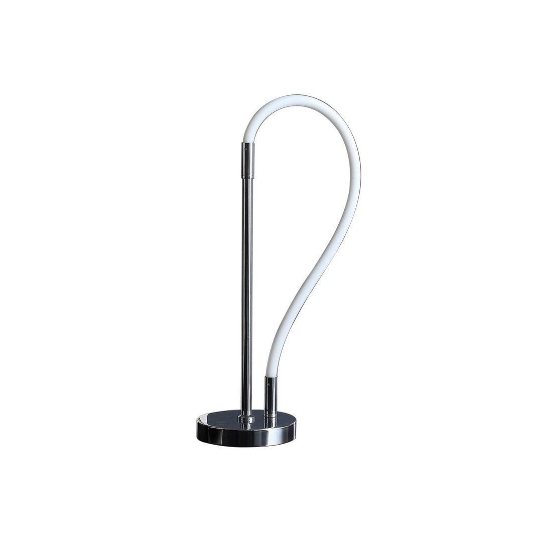 20.25' In Elastilight Led Tube W/ Magnetic End Contemporary Chrome Silver Table Lamp